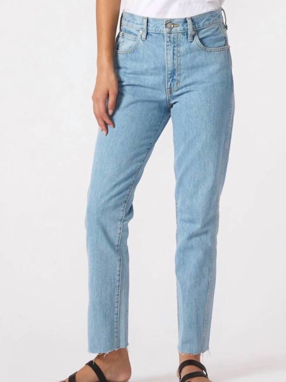 SLVRLAKE Hero Skyline Straight Leg Jeans Raw Hem